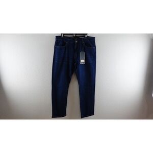 Six Lincoln New York Mens Stretch Skinny Fit 5 Pocket Denim Jeans Blue 38/30